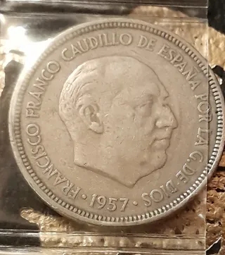 Moneda 5 Pesetas Franco 1957 Estrella 75 España