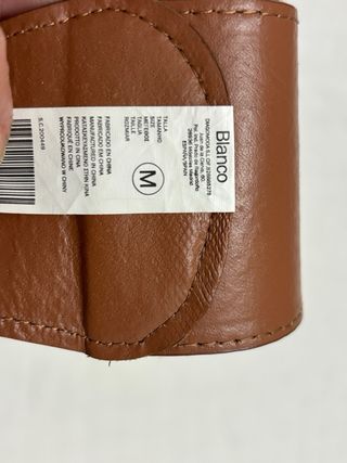 Cinturón beige y marrón 95cm