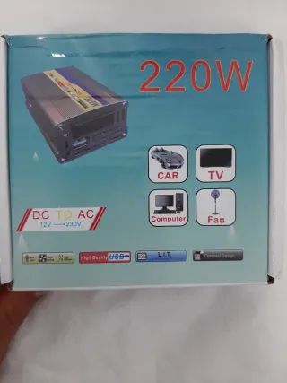 Inversor Coche 220W DC12V a AC220V