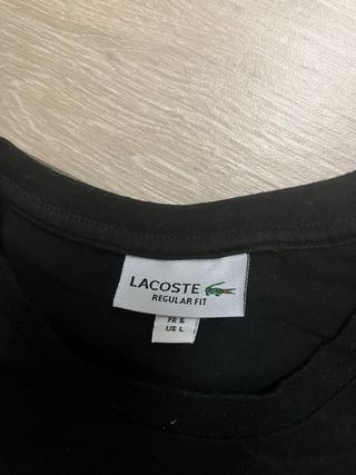 Camiseta Lacoste Negra Talla L