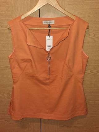 Blusa Purificación García Naranja Talla 42