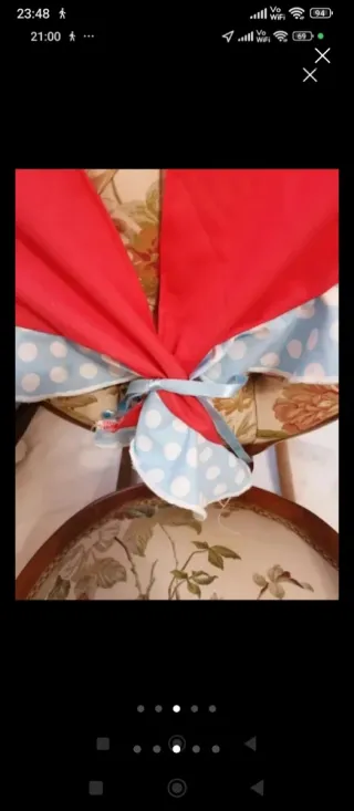 Mantoncillo piquillo rojo y azul