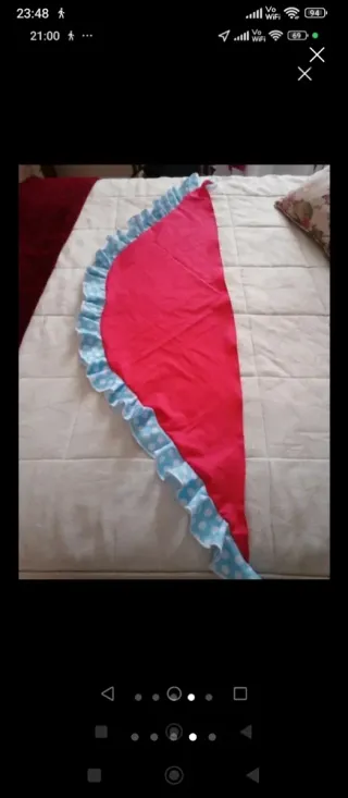 Mantoncillo piquillo rojo y azul