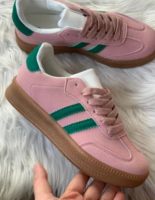 Zapatillas rosas y verdes talla 37