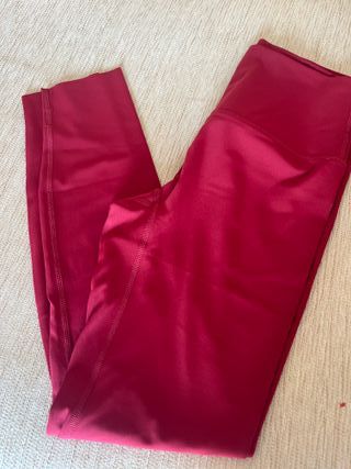 Mallas Yoga Talla Grande Rojo Cintura Alta