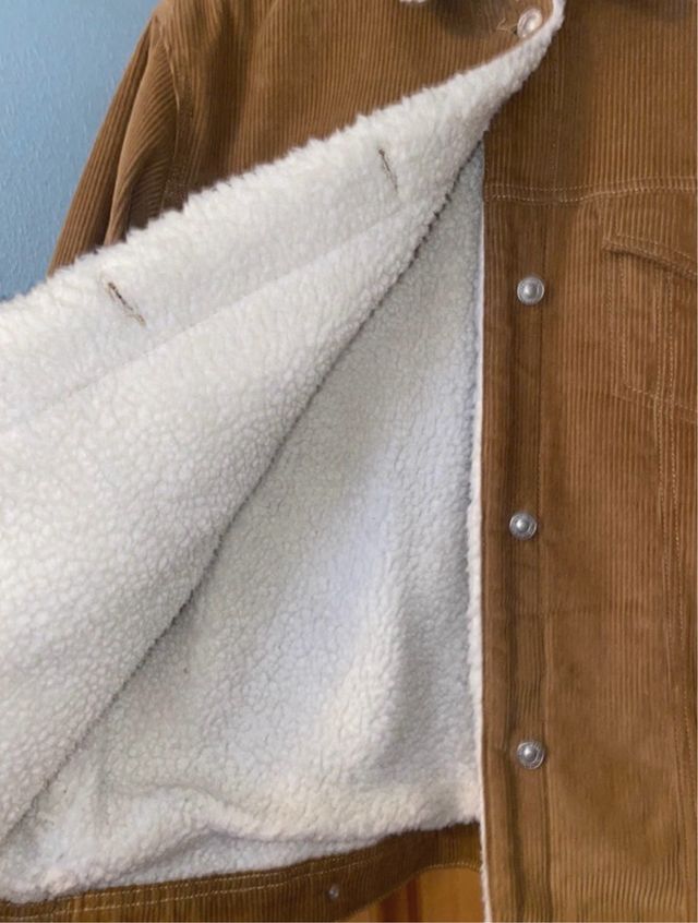 Chaqueta pana con borrego