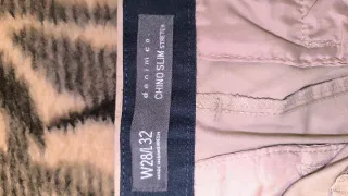 Pantalones Chinos Slim Fit Beige Talla S