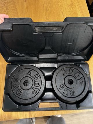 Mancuernas 15kg + Discos Accesorios 26kg