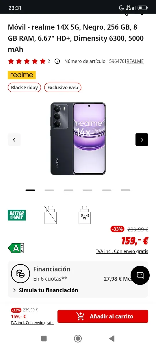 Smartphone Realme 14X 5G