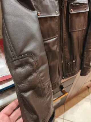 Giubbotto vera pelle marrone