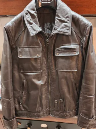 Giubbotto vera pelle marrone