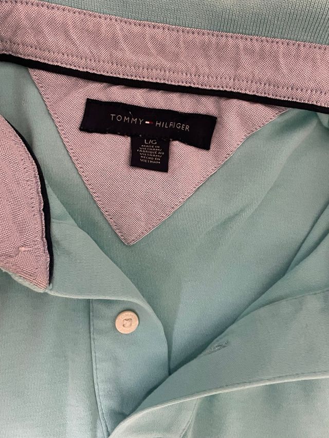 Camisa Tommy Hilfiger Azul Agua