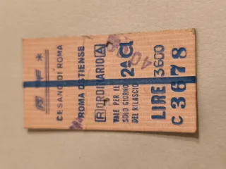 Biglietto treno FS Roma Ostiense Cesano