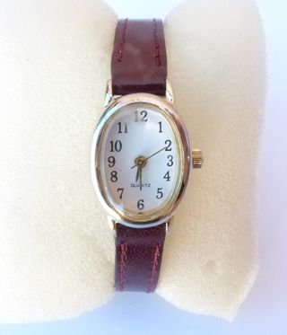 Reloj Advance Dorado y Marrón con Correa Nueva