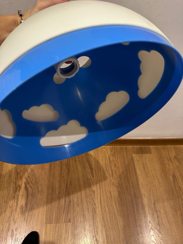 Lámpara Techo Infantil Nubes Azul