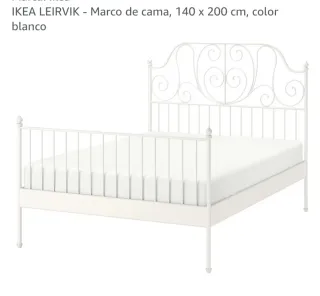 Cama IKEA LEIRVIK Blanca 140x200