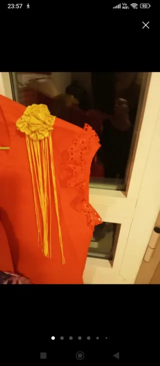 Chaleco Flamenca Naranja y Morado