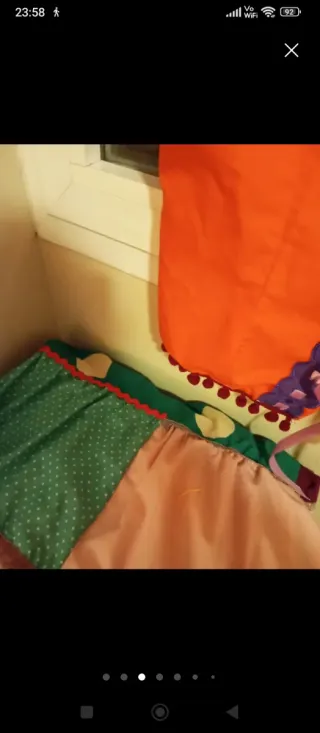 Chaleco Flamenca Naranja y Morado