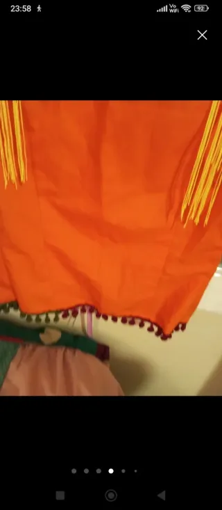 Chaleco Flamenca Naranja y Morado