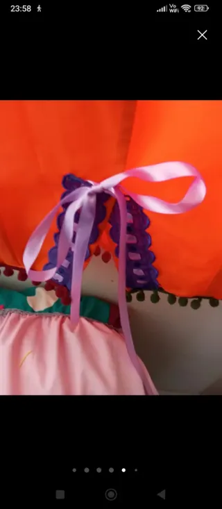 Chaleco Flamenca Naranja y Morado