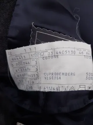 Abito uomo in velluto liscio