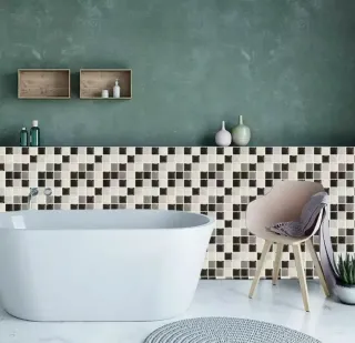 Pegatinas imitación azulejo mosaico