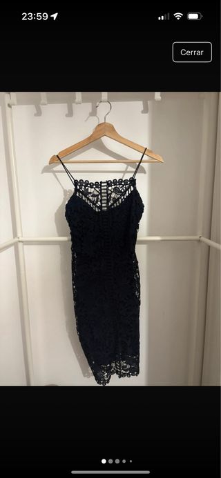 Vestido Mango Negro Encaje