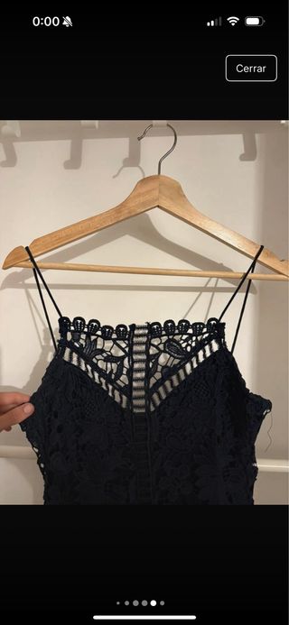 Vestido Mango Negro Encaje