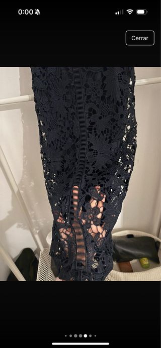 Vestido Mango Negro Encaje