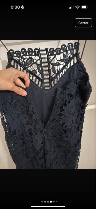 Vestido Mango Negro Encaje