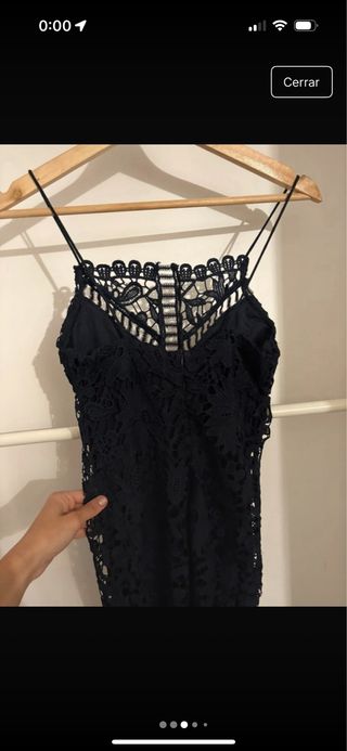 Vestido Mango Negro Encaje