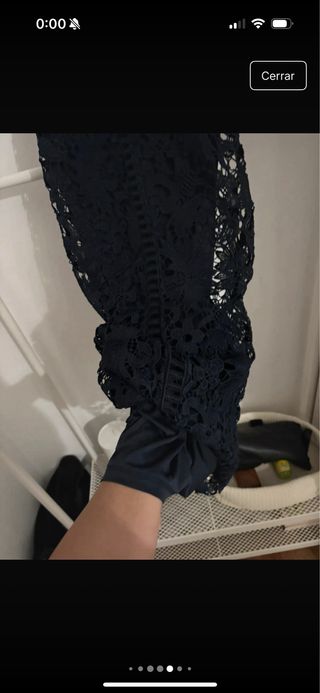 Vestido Mango Negro Encaje