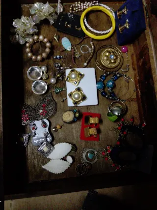 Lote Adornos Antiguos Broches Pendientes