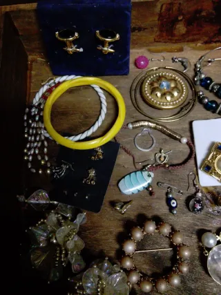 Lote Adornos Antiguos Broches Pendientes