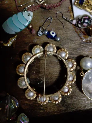 Lote Adornos Antiguos Broches Pendientes