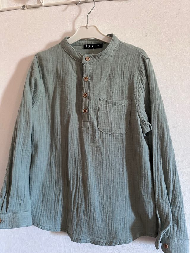 Camisa niño cuello mao TEX 7-8 años