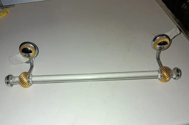 Porta asciugamani plexiglass e ottone oro