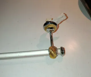 Porta asciugamani plexiglass e ottone oro