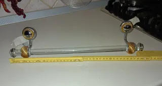 Porta asciugamani plexiglass e ottone oro