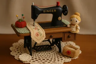 Mini Máquina Coser Vintage Singer