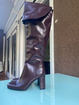 Botas Altas Zara Burdeos