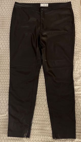 Pantalón MNG polipiel marrón Talla XL