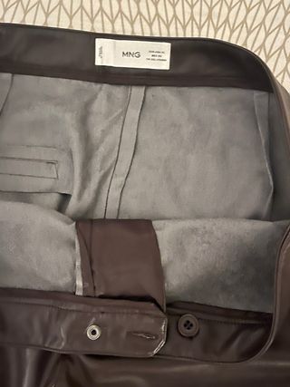 Pantalón MNG polipiel marrón Talla XL