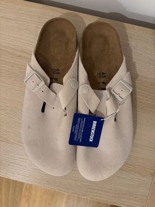 Sandalias Birkenstock Boston Beige/Gris Talla 45