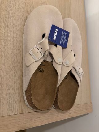 Sandalias Birkenstock Boston Beige/Gris Talla 45