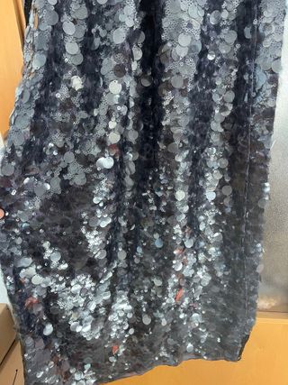 Vestido lentejuelas y encaje Zara zw coleccion