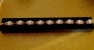 Pulsera Vintage Perlas  Color dorado