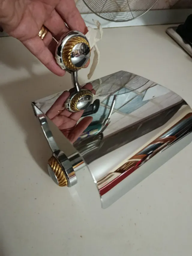 Portarotolo acciaio e ottone