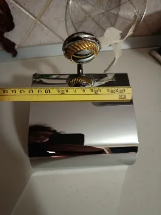 Portarotolo acciaio e ottone