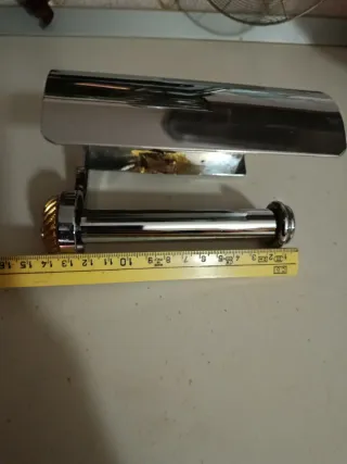 Portarotolo acciaio e ottone